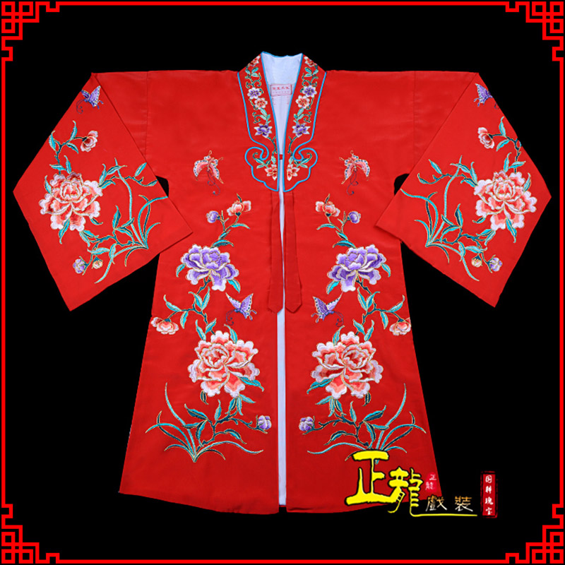 丰青衣花旦戏服 好绉小叶牡丹女披